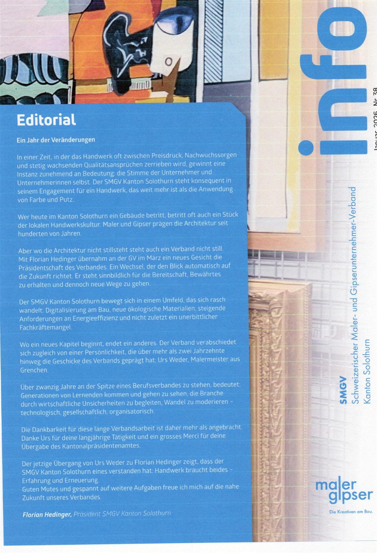 Info-Blatt 38  Titelseite